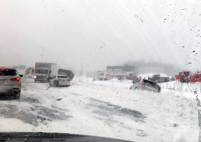 Fermertures de route vers 17h30