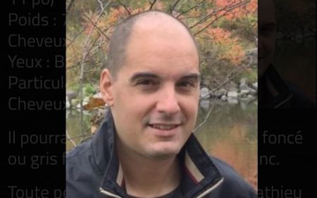 Avis de recherche disparition - Mathieu Therrien-Meunier, 37 ans, de Québec 