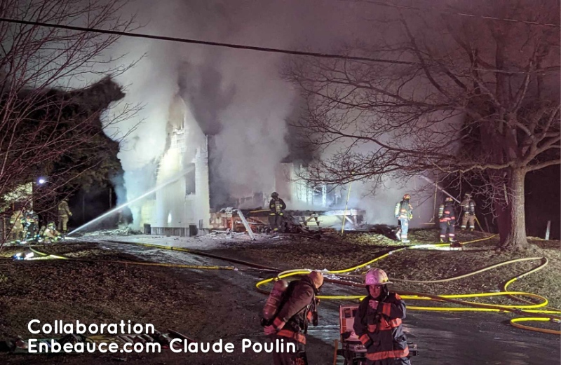 Incendie majeur à St-Georges de Beauce: Une personne manque à l'appel