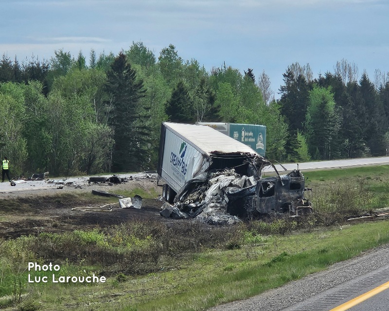 Accident majeur sur l'autoroute 20 entre St-Jean-Port-Joli et St-Roch-des-Aulnaies