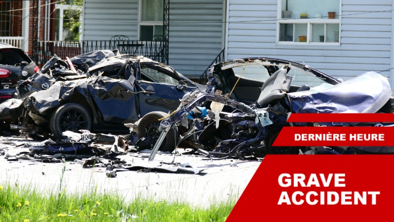 Accident d'une rare violence et majeur sur le boulevard Sainte-Anne à Québec