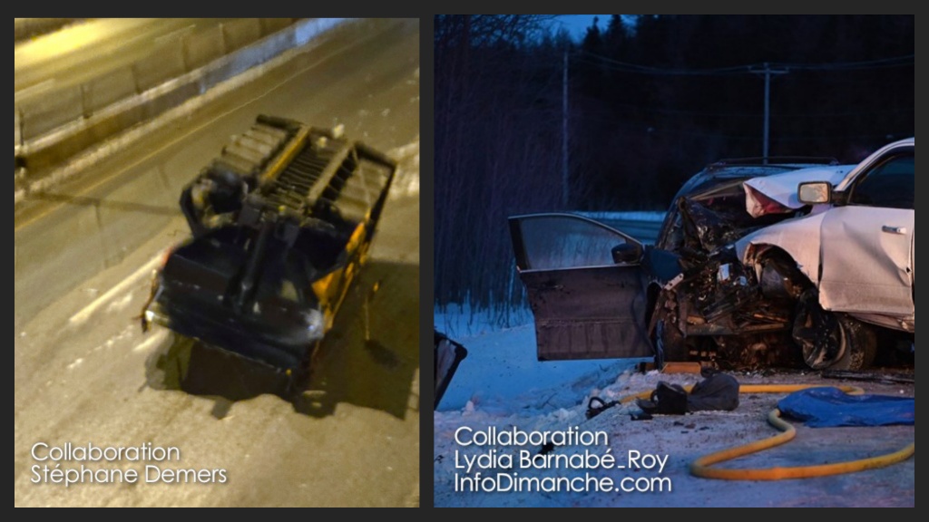 Au Québec dans les dernières heures: quatre accidents dont un mortel à Beauceville