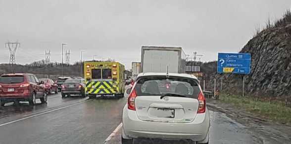 DERNIÈRE HEURE - Accident collisions multiples sur le pont Pierre-Laporte : intervention en cours
