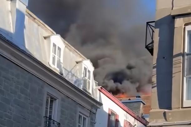 DERNIÈRE HEURE Incendie important dans le Vieux-Québec