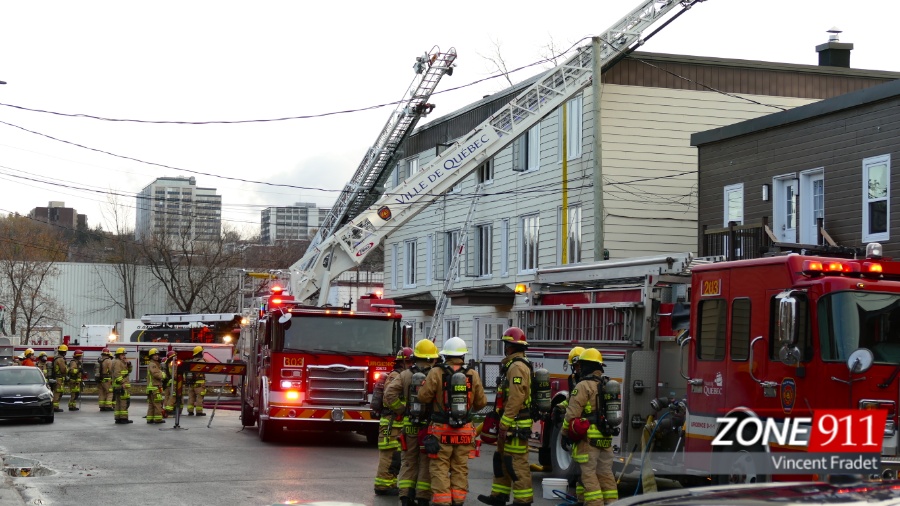 Incendie dans un immeuble à logements du quartier Saint-Sauveur