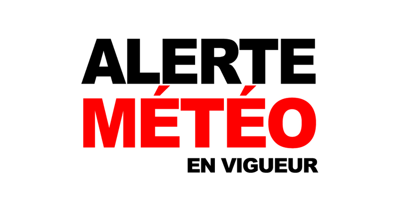 ALERTE MÉTÉO – Des mauvaises conditions météorologiques sont à venir
