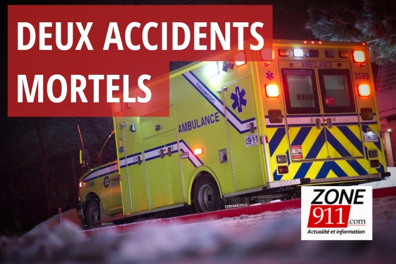 Dans les dernières heures, deux jeunes personnes ont perdu la vie dans des accidents
